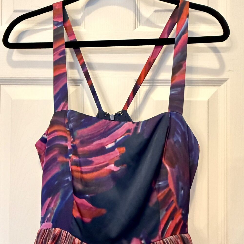 Anthropologie x Hutch Avani Tiered Maxi Dress Purple Pink Tulle Size 4 EUC - Picture 14 of 15